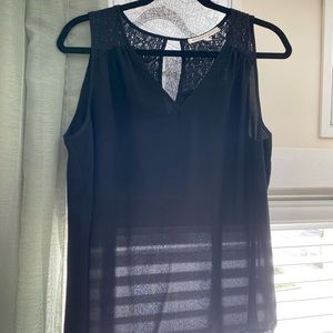 Sleeveless black top